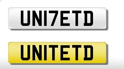 UNITED! (UN17ETD) Private Number Plate FOOTBALL MAN UNITED MU SOCCER CHAMPS WOW