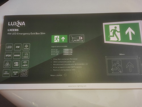 LED emergency FIRE EXIT sign with battery backup - Picture 2 of 3