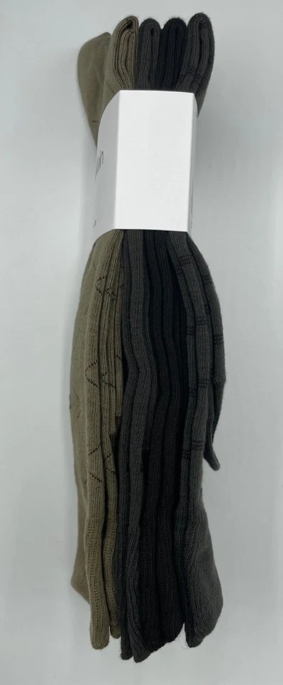 Calvin Klein 4 pares de calcetines de vestir para hombre ~ surtidos ~ talla única EE. UU. 10-13 Foto 3 de 3