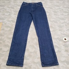 Vintage Wrangler 14MWZG Jeans Women 9x32 Blue Straight Leg USA Denim Medium Wash