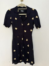 Reformation Hearts Blue Navy Mini Dress Size 0