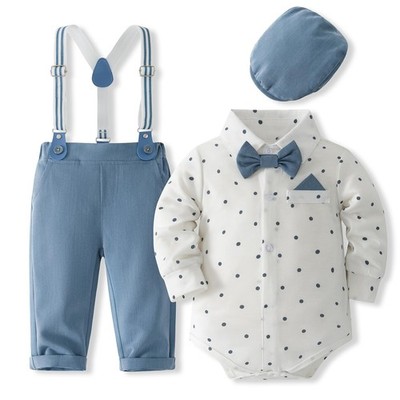 Fohuanky Baby Junge formelles Outfit Herren Kleidung Set Strampler Shirt mit Schleife