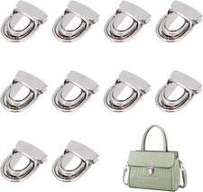 10 Sets Tuck Lock Clasp Catch Purse Tongue Lock Metal Press Lock Buckle for DIY