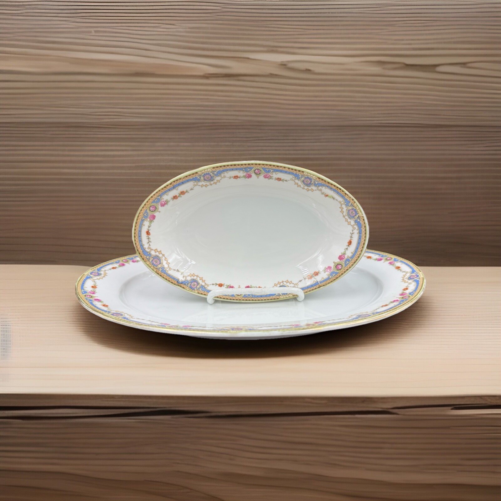 Porcelain Union T PUN31 Floral Swag Relish Dish 8