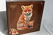 Premium Artefakt Holzpuzzle Fuchs Füchsin mit Welpen 202 Teile Muster Angebot