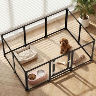 Clear Acrylic Dog PlayPen AUCTION Puppy pen Indoor Outdoor H:60cm 10 Panels