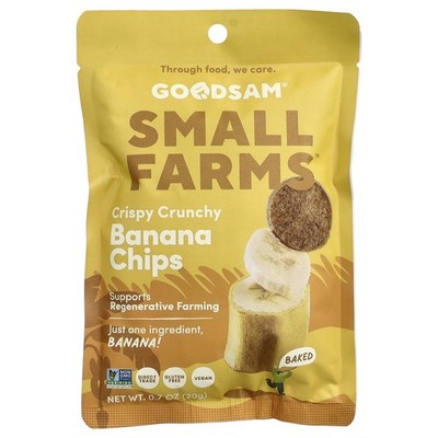 Small Farms , Crispy Crunchy Chips, Banana, 0.7 oz (20 g)