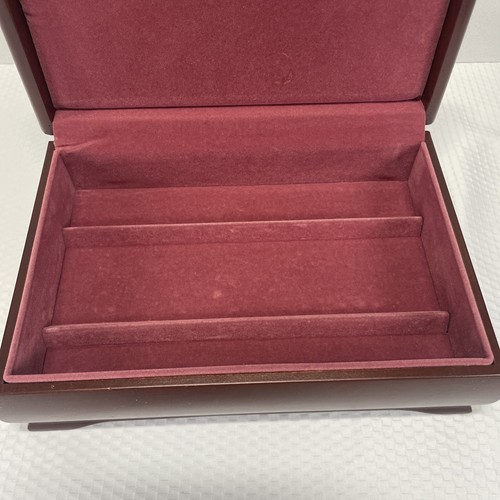 Vintage Reed & Barton Eureka Mfg Wood Jewelry Box Velvet Lining 1993 - Picture 9 of 18