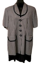 RI Fashion Women’s Vintage Black/White Skort Mini Dress Romper Size 14 GUC