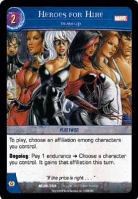 Heroes for Hire, Team-Up - Marvel Universe - Vs System
