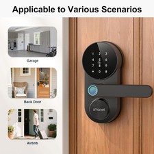 Smonet Smart Lock Wifi Keypad Door Lock With Handle Keyless Entry Auto Lock
