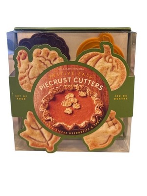 Williams-Sonoma Piecrust Cutters Festive Fall Set of 4 Baking Pie Cutters Leaves
