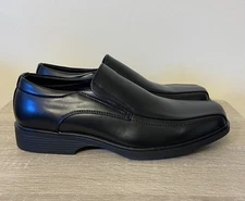 BRUNO MARC - Cambridge Slip-on Black Leather Oxford Dress Shoes, Mens size 12 