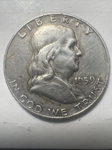 1959-D Franklin Half Dollar 50c VF Details
