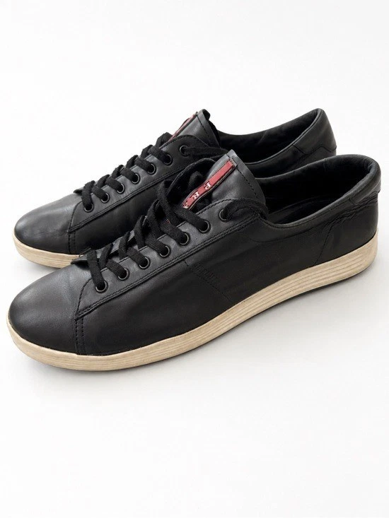 PRADA Leather Upper Black Casual Shoes for Men for sale | eBay