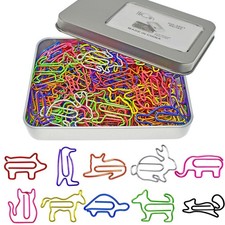 Cute Paper Clips Animal Shaped Paperclips, Fun Office Desk Accessories 100 PC...