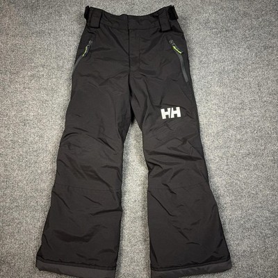 Helly Hansen Snow Pants Kids 8 Black Insulated RECCO Primaloft Ski Winter