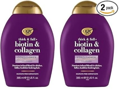 OGX Thick & Full + Biotin & Collagen Conditioner, nährstoffreiche Volumenconditi