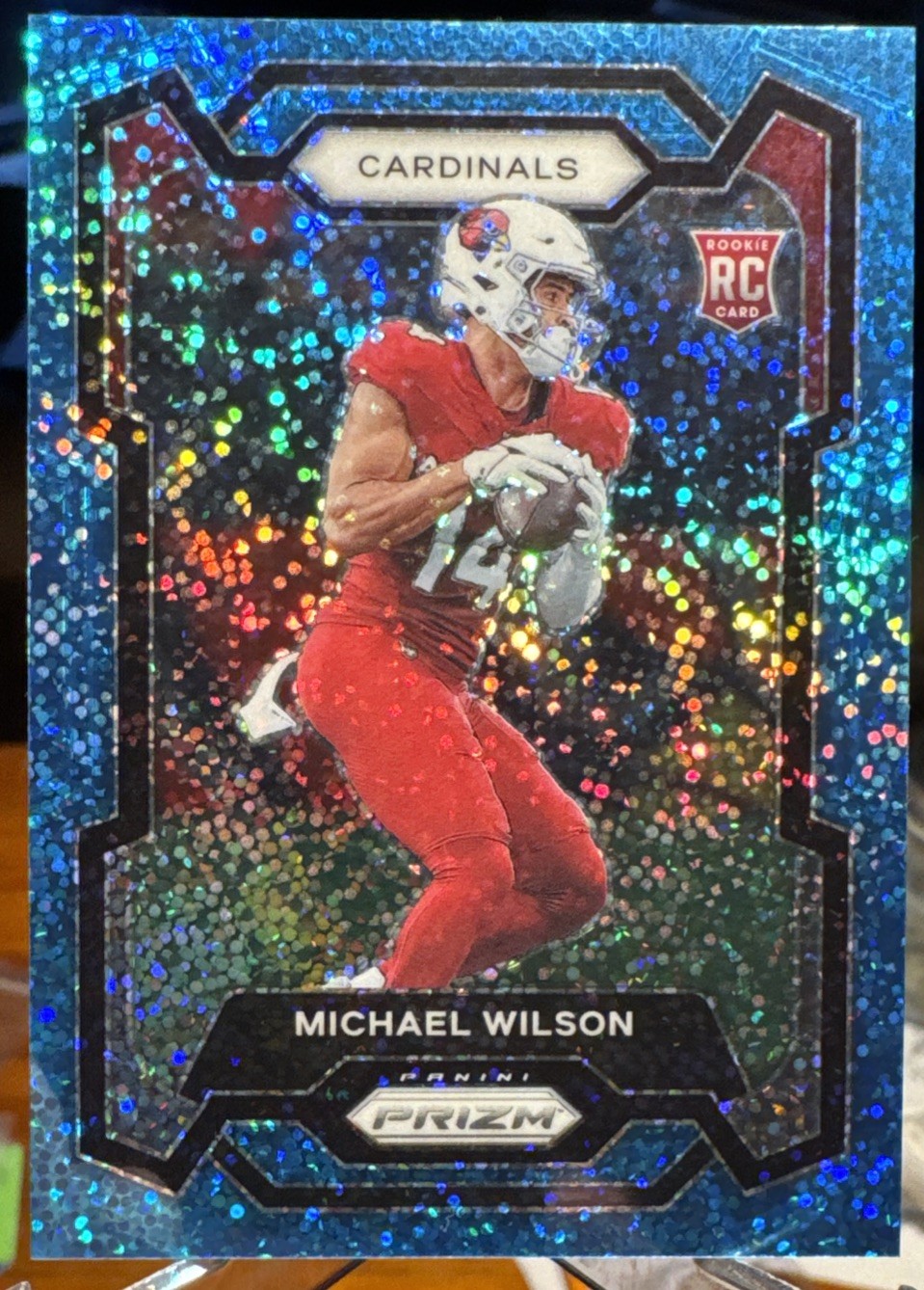 Michael Wilson RC /96 Blue Sparkle 2023 Panini Prizm 30/96 #303 Rookie Cardinals