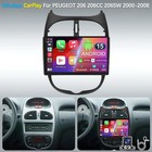4+64GB Für PEUGEOT 206 206CC 206SW 2000-2008 Autoradio apple Carplay Android 15
