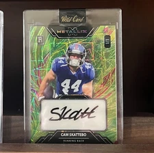 Cam Skattebo 1/1 Rookie Autograph New York Gaints 2025 Metallix Auto Wild Card