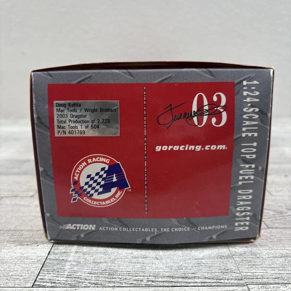 Action Doug Kalitta Mac Tools Wright Brothers 2003 NHRA 1:24 Dragster autograph - Image 4 of 4