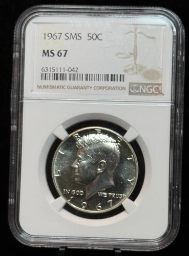 NGC MS67 1967 SMS Kennedy Half Dollar 50C Silver Coin-042