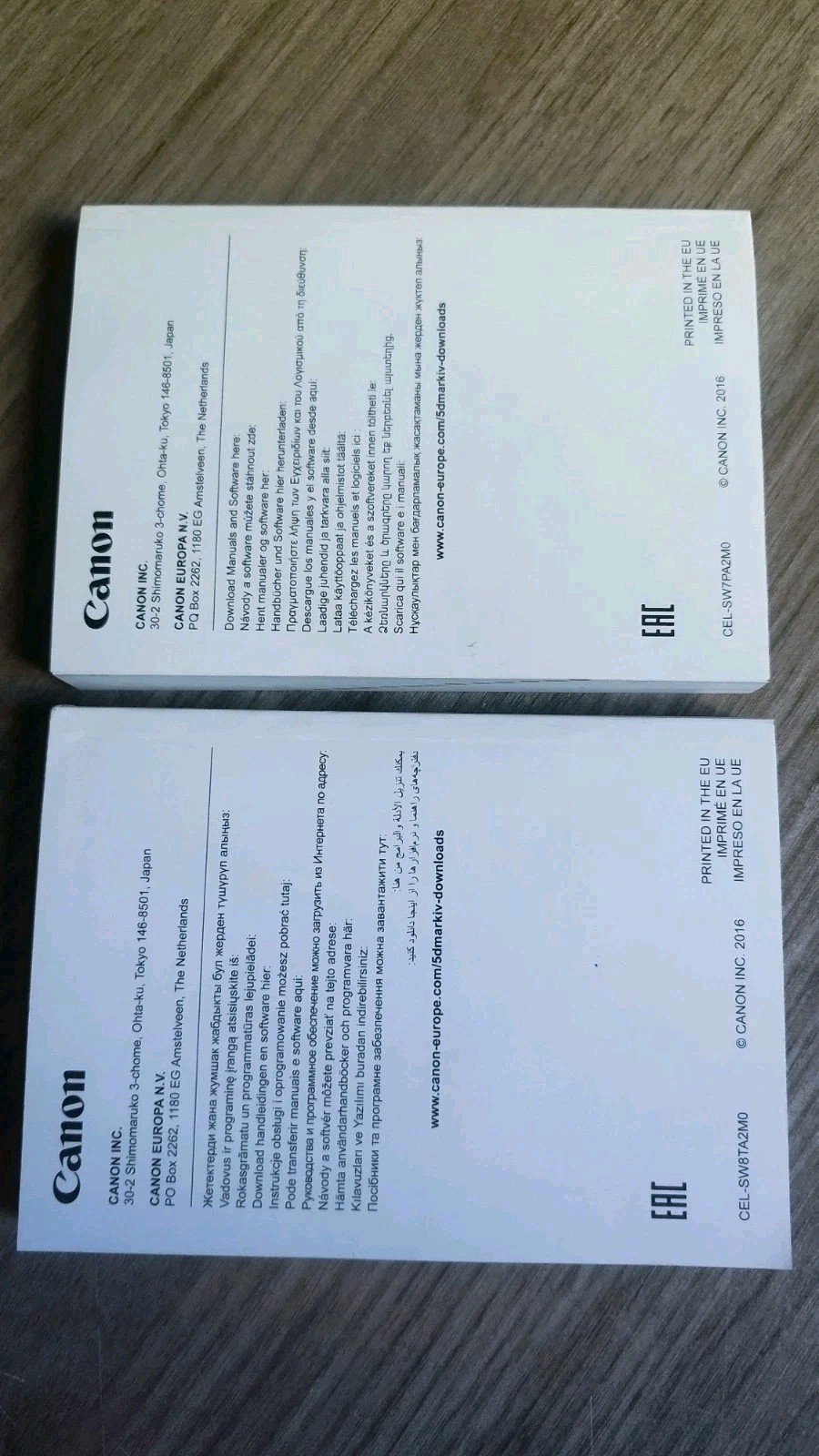Guide de reference Canon EOS 5D Mark IV manuel multilingue papier - 2