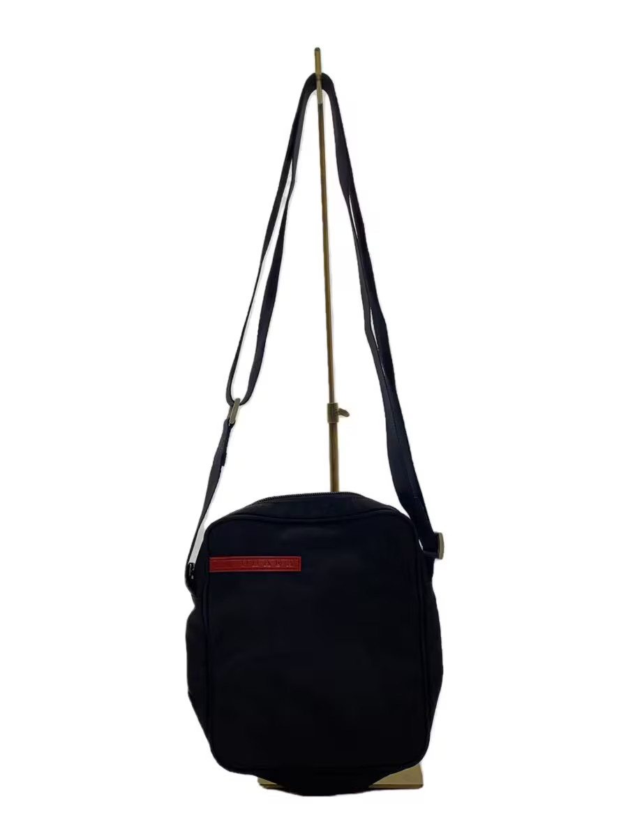 RARE PRADA Nylon Shoulder Bag BLK B8675 Vintage Prada