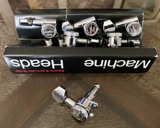 Juego de afinadores de bloqueo de guitarra Guyker 1:18 3x3 cromados estilo punta Schaller