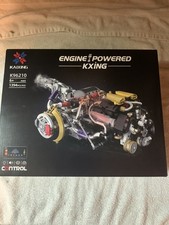V8 Engine Model Kit That Works, 1394 PCS Advanced Collectible Engine Building Bl