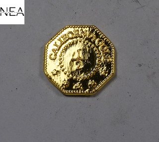 1854 California Gold Token Coin Uncirculated Octagonal 1/2 ZG913