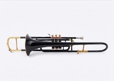 HAHAPA 3 VALVE BLACK / GOLD Bb TROMBONE NO TARIFF / CUSTOM DUTY FOR USA