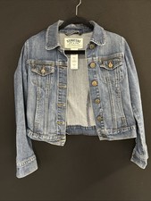 Youth Small Levi Strauss Co. Signature Denim Jacket Dark Wash Button Up EUC S