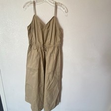 Woolrich Khaki Utility Cargo Midi Dress Womens Size S Small cotton