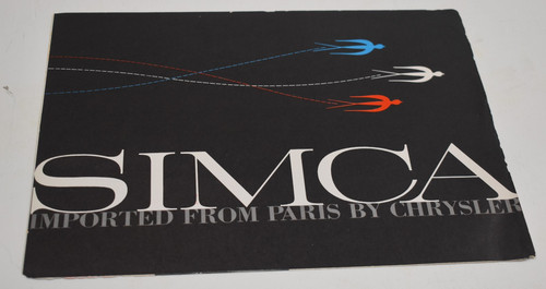 Vtg. 1959 Chrysler Simca Auto Dealer Sales Brochure