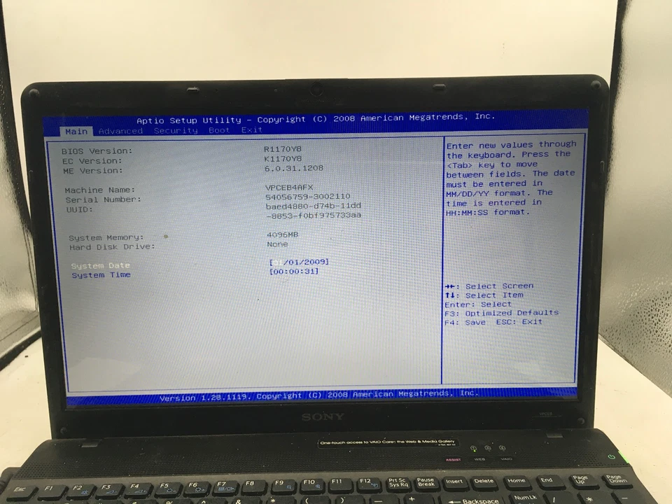 SONY VAIO PCG 71315L - BOOTS TO BIOS - INTEL I3 1ST GEN - 4GB RAM - 15" -READ-BB - Image 2 of 4