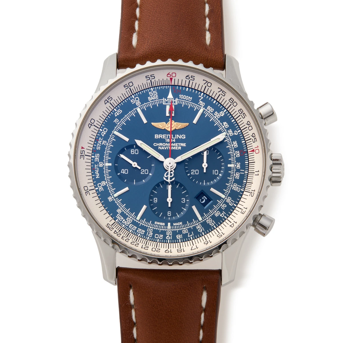 BREITLING NAVITIMER STAINLESS STEEL WATCH AB012721 C889 COM003362