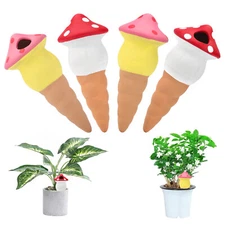 4pcs Self Watering Spikes Mushroom Shaped Plant Terracotta Watering Device