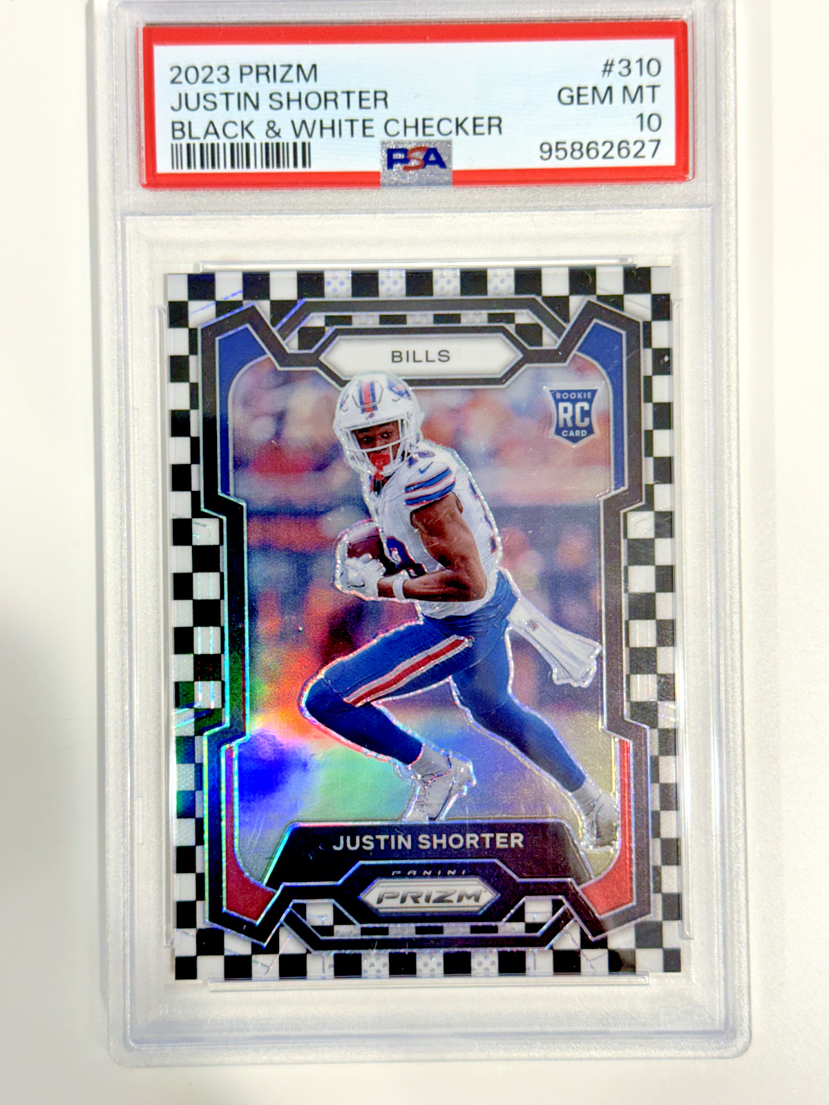 Justin Shorter Panini Prizm #310 Black & White Checker