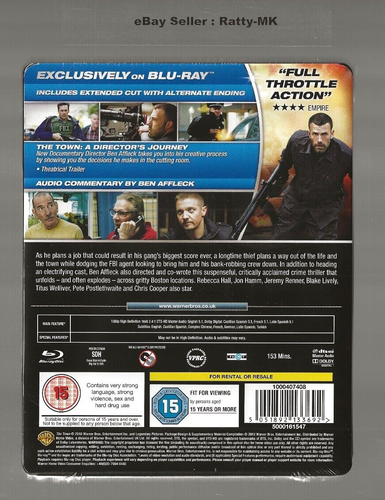 THE TOWN - UK EXCLUSIVE BLU RAY STEELBOOK - NEW & SEALED - Picture 2 of 3