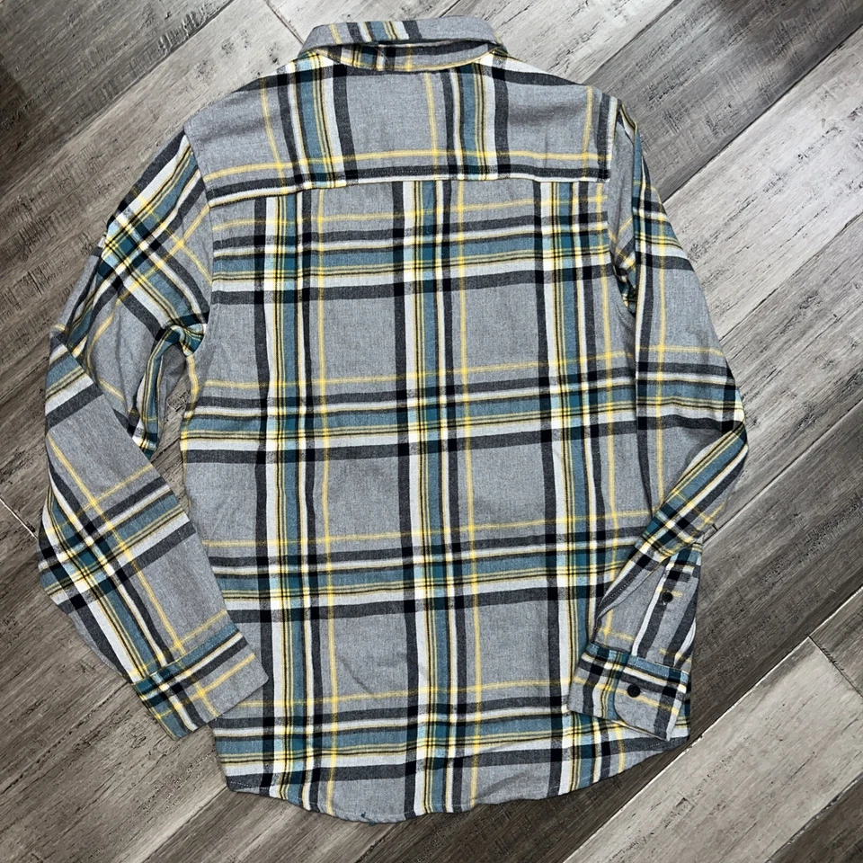 Urban Pipeline мальчиков серый, зеленый и желтый клетку длинным рукавом кнопка рубашка - Изображение 4 из 4