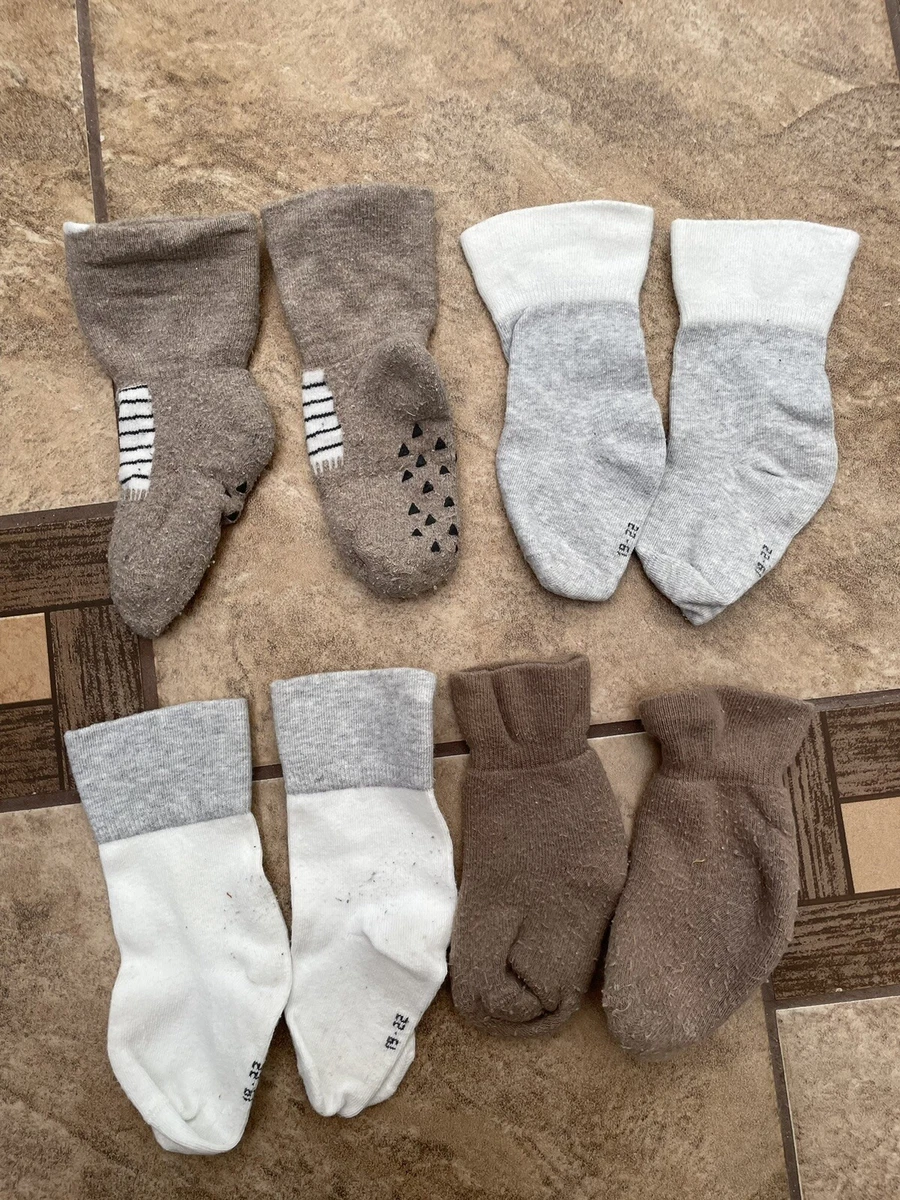 Lupilu 4 x Baby Boy Brown Beige White Animal Warm Winter Socks Set