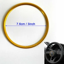Gold Aluminum Alloy Steering Wheel Center Horn Ring Cover Fits 16-22 TT TTS R8