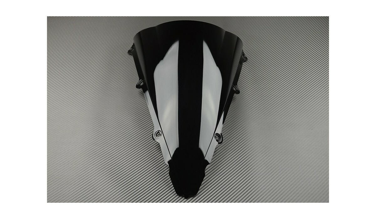 Bulle moto noire double courbure pour Yamaha YZF R1 2002 2003