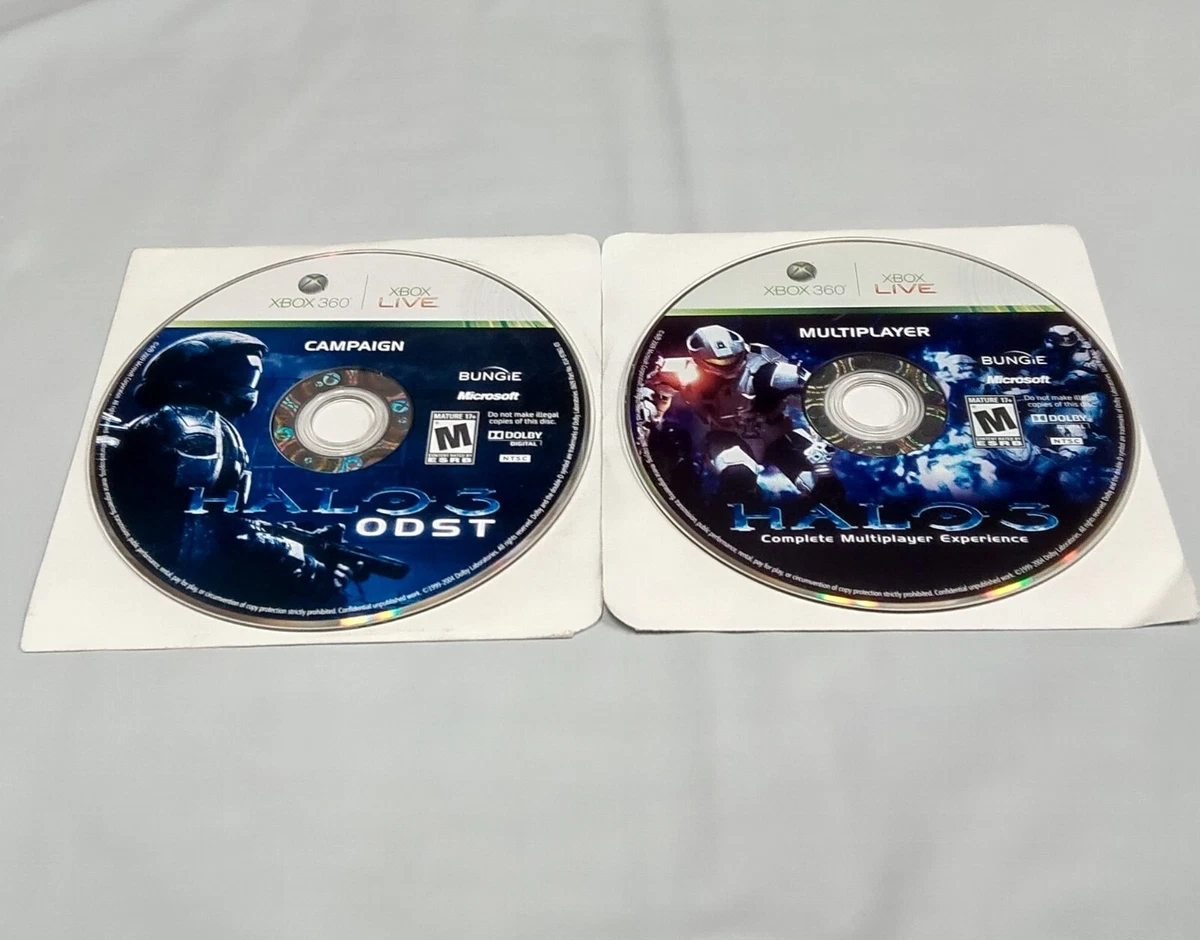 HALO 3 ODST Campaign and Multiplayer Discs ONLY for XBOX 360