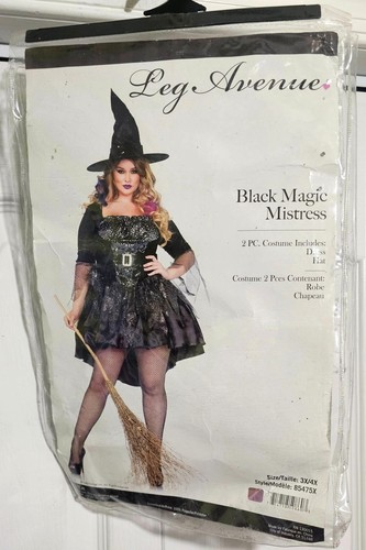 Leg Avenue Black Magic Mistress Plus Size Witch Celestial Costume Dress Hat Sexy - Picture 6 of 7