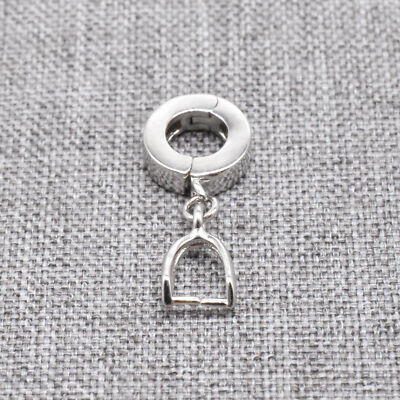 2 Stück Charm-Klemmbügel aus 925er-Sterlingsilber für die Schmuckherstellung