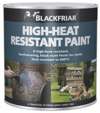 Blackfriar High Heat Resistant Paint 600 Degrees Hard Wearing Black Matt 2.5L