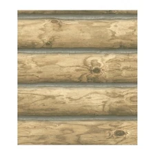 Lake Forest Lodge Rustic 3-D Mountain Logs Cabin Sure Strip Wallpaper CH7977